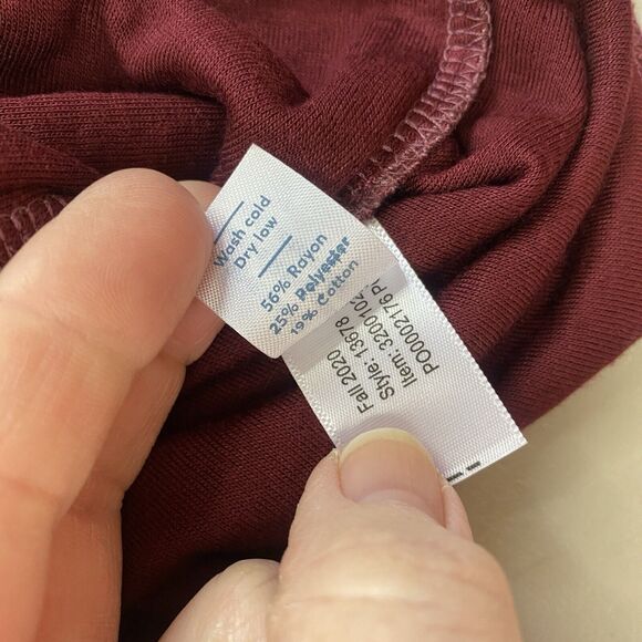 Marine Layer Top Womens XXL Red Double Knit Henley Striped Soft Cozy 13678 NEW - Picture 9 of 12